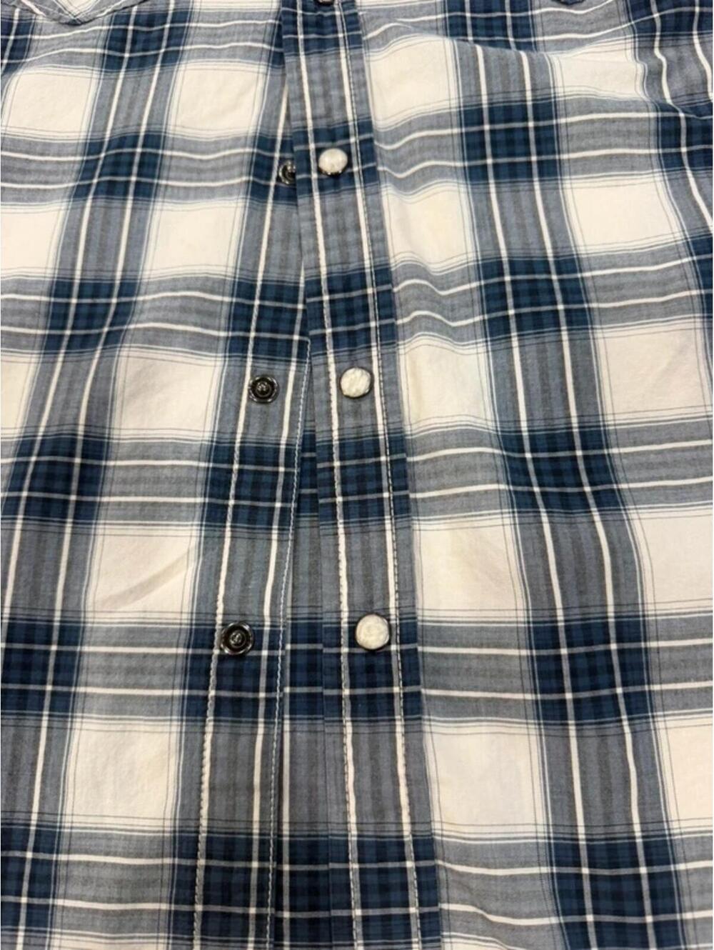 American Eagle Vintage Fit Plaid Pearl Snap Western Shirt Medium - Picture 3 of 9
